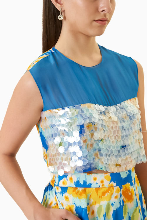 Marigold Crop Top and Pants Co-ord