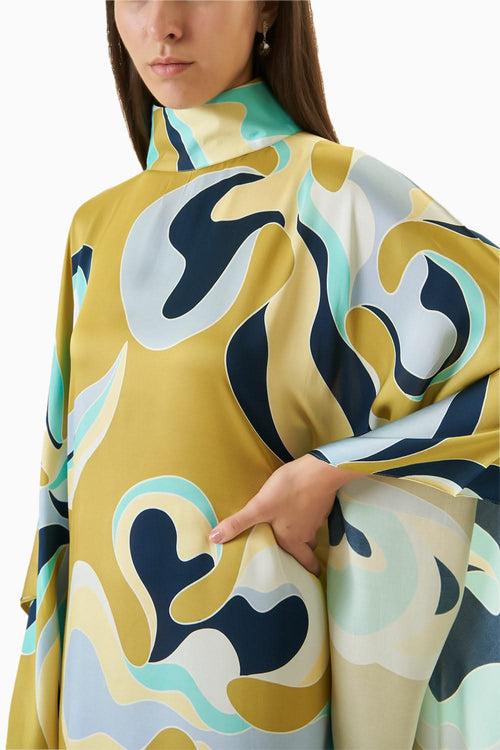 Maple Round Collar Kimono