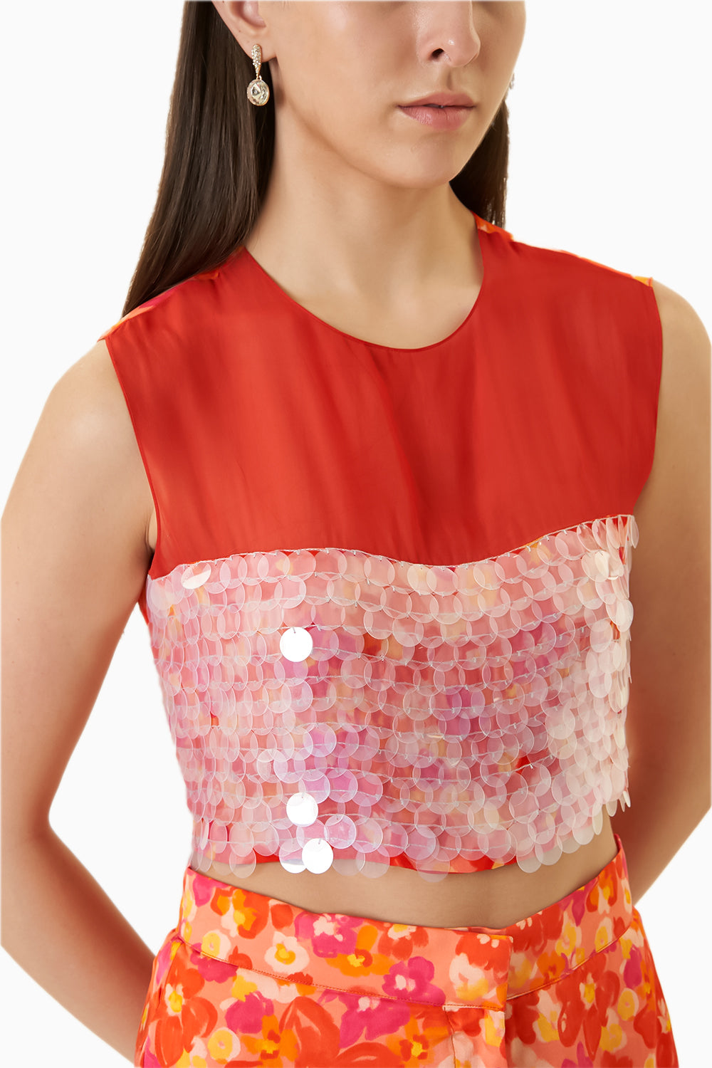Poppy Crop Top and Trousers Co-ord