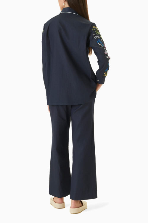 Nero Nero Denim Shirt With Trousers Co-ord