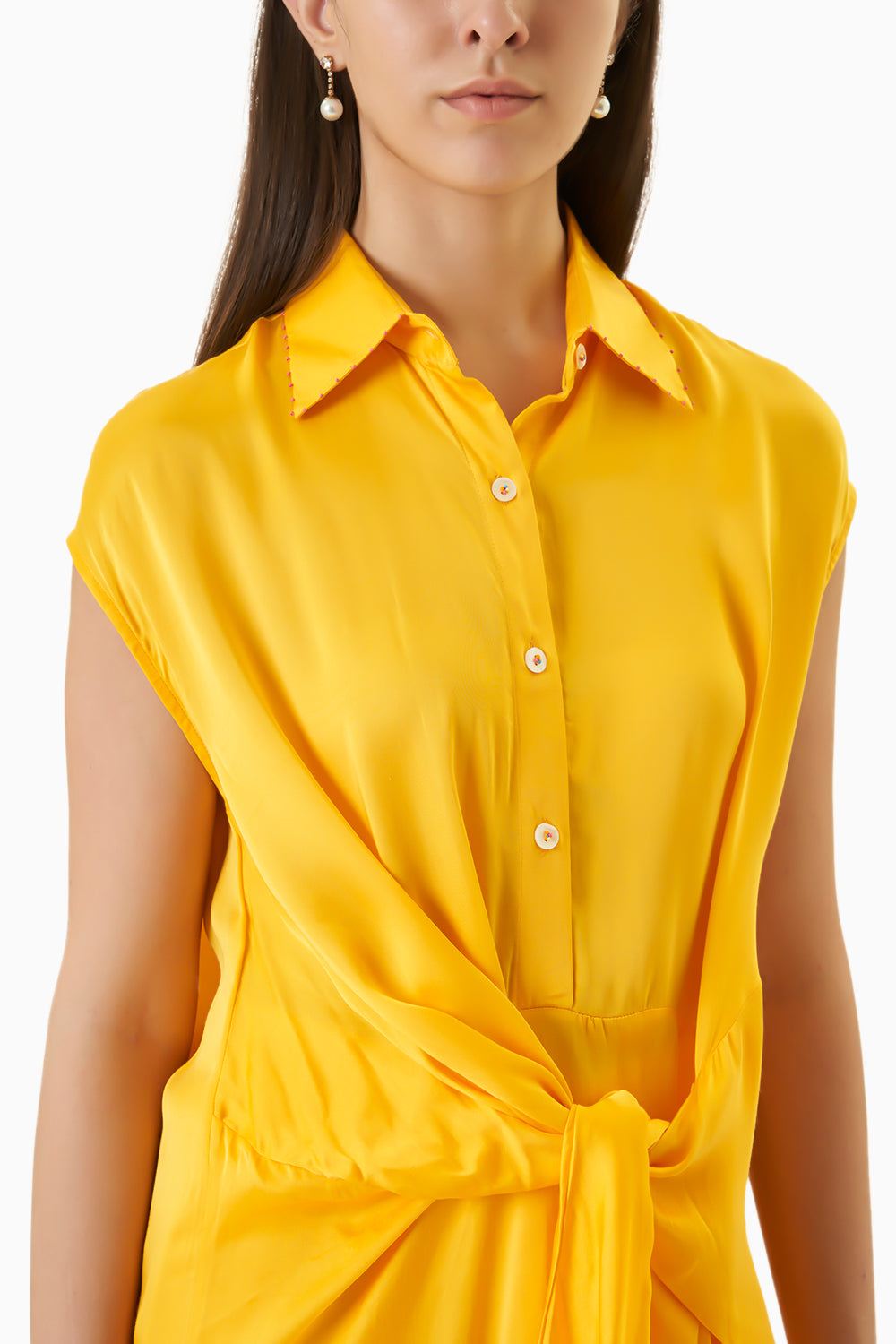 Aspen Yellow Knot Shirt