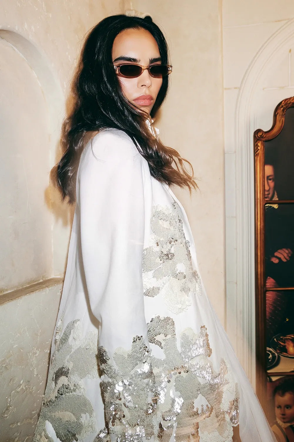 Ethereal Lace Blazer Mini