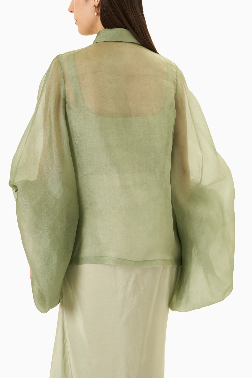 Green Bag Sleeve Shirt