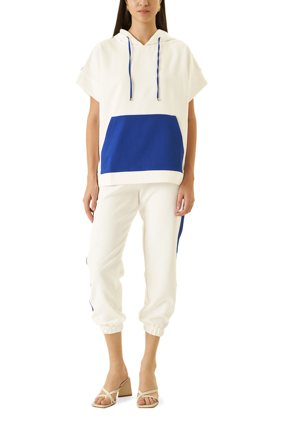 White and Royal Blue Milan Track Suit
