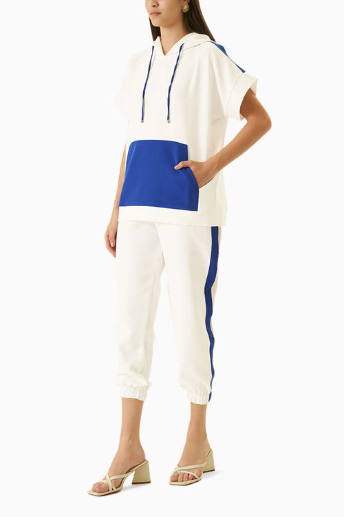White and Royal Blue Milan Track Suit
