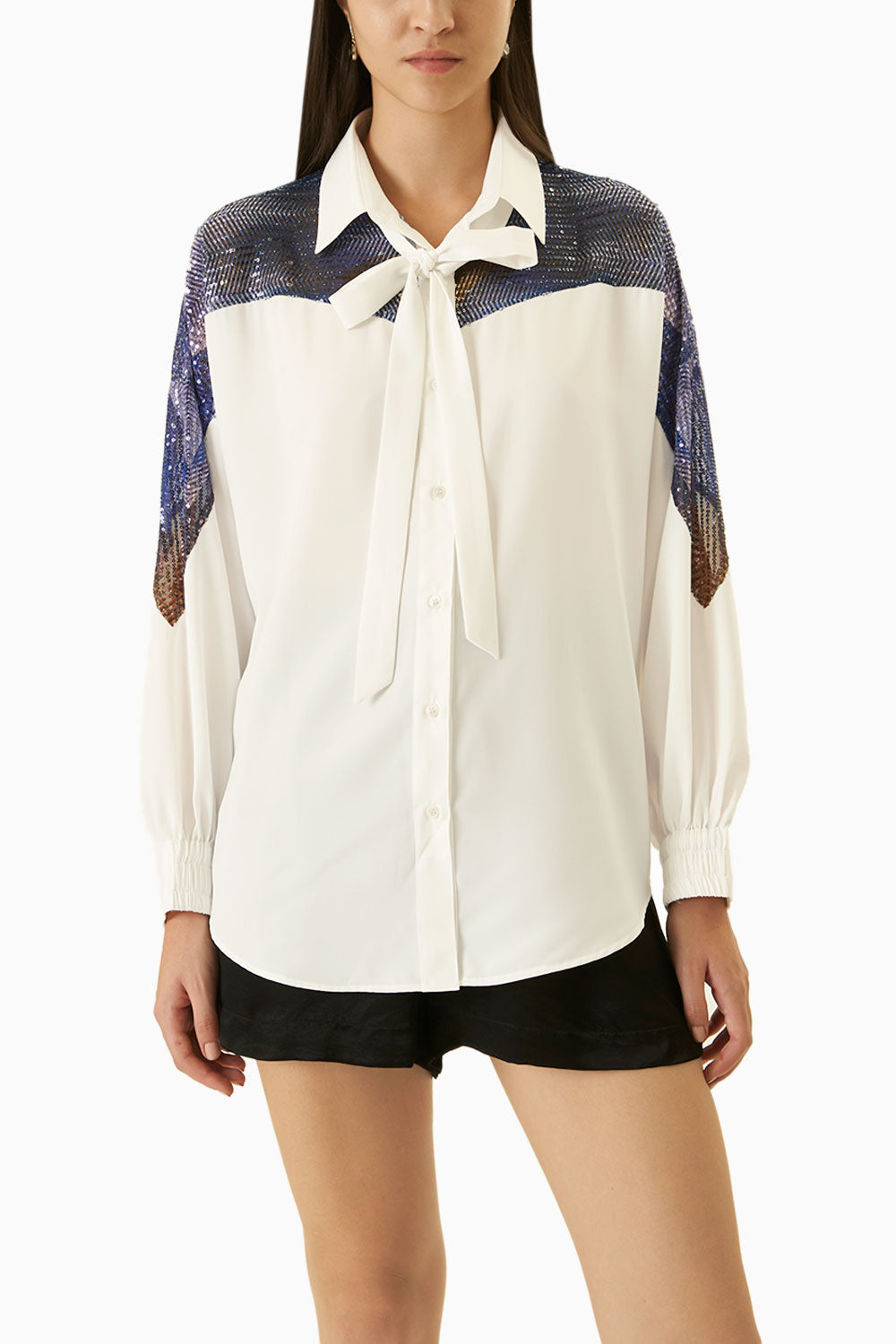 White and Black Knot Shirt