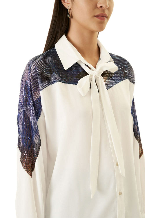 White and Black Knot Shirt