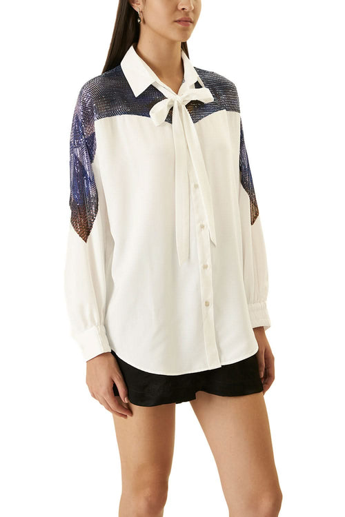 White and Black Knot Shirt