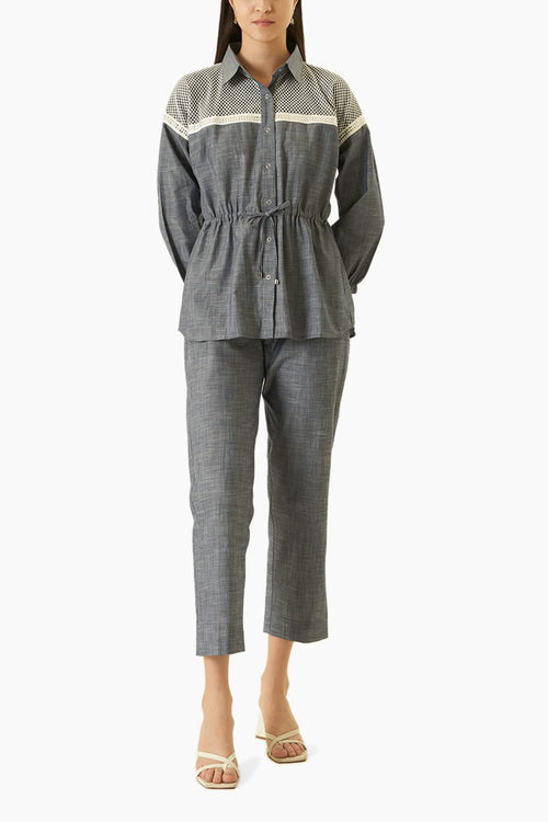 Blue Mesh Co-ord