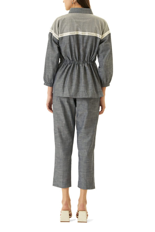 Blue Mesh Co-ord