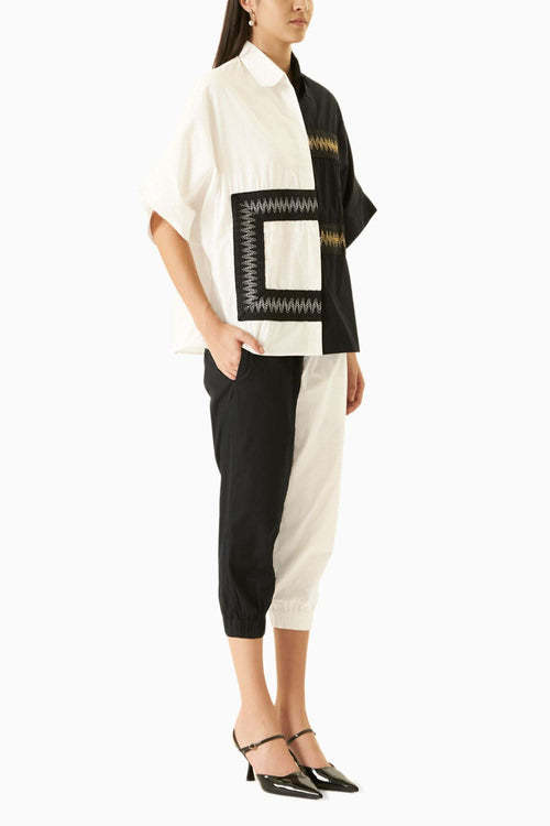 Black and White Yoyo Co-ord Set
