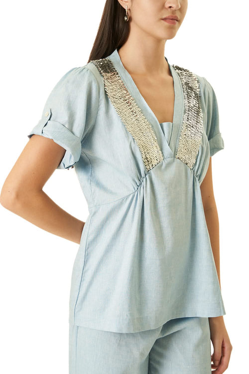 Pale Blue Tuscan Co-ord
