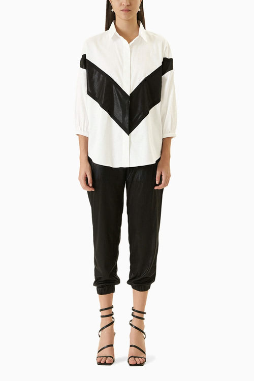 White and Black Jazz Co-ord Set