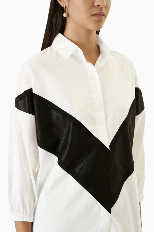 White and Black Jazz Co-ord Set
