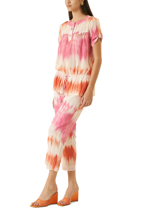 White Pink Orange Tie & Dye Co-ord Set