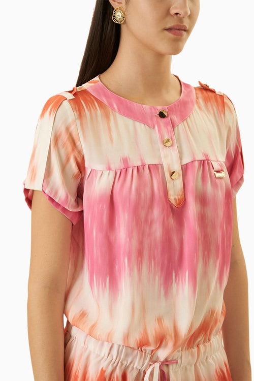 White Pink Orange Tie & Dye Co-ord Set