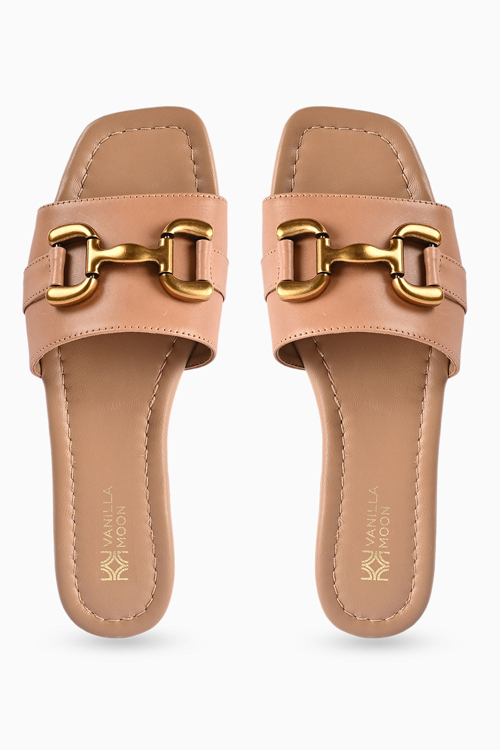 Gem Tan Slip on Sandals