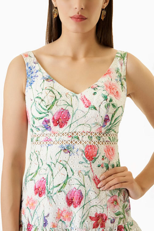 Multi-colored Zinnia Short Dress