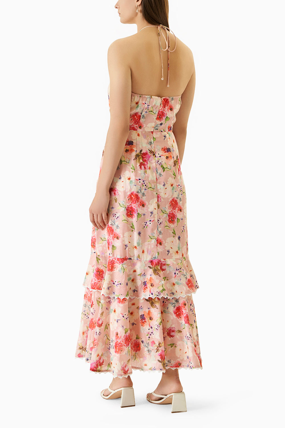 Peach Ivy Midi Dress