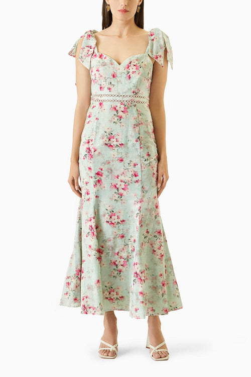 Green Mae Long Dress