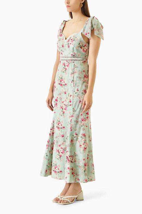 Green Mae Long Dress