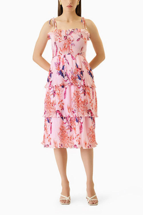 Pink Bella Midi Dress