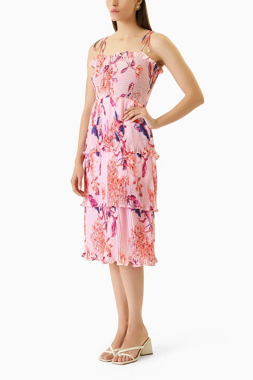 Pink Bella Midi Dress