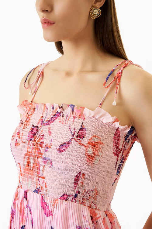 Pink Bella Midi Dress