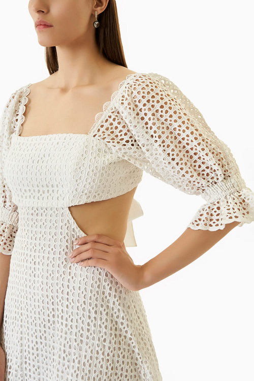 White Caryn Short Dress