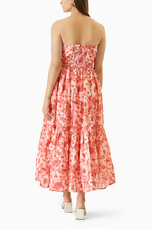 Red Lucia Midi Dress