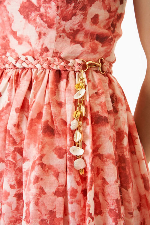 Red Lucia Midi Dress
