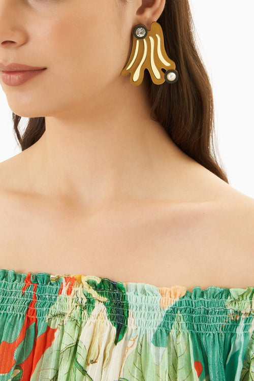 Tan Amoeba Studs