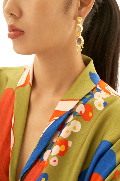Molten Two Drop Earrings