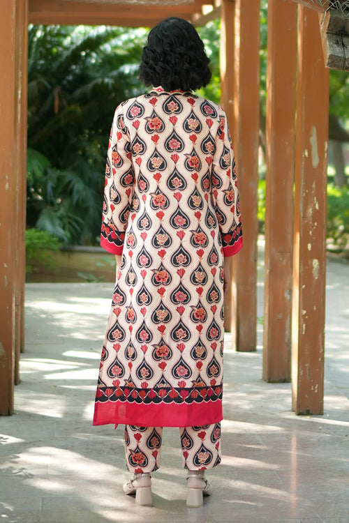 Ivory Charcoal Chintz Gauri Kurta Set