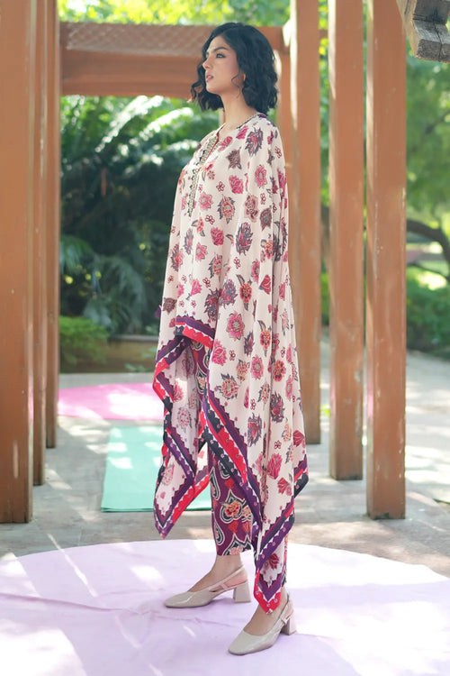 Ivory Chintz Rani Cape
