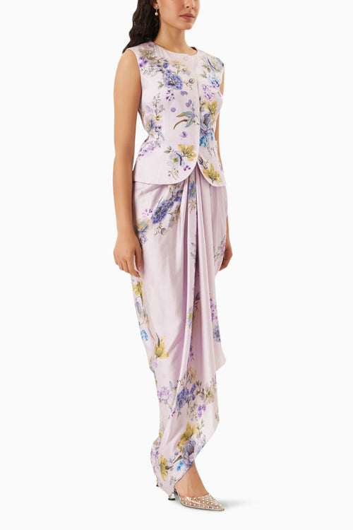 Silken Botanique Waist Coat Co-ord Set