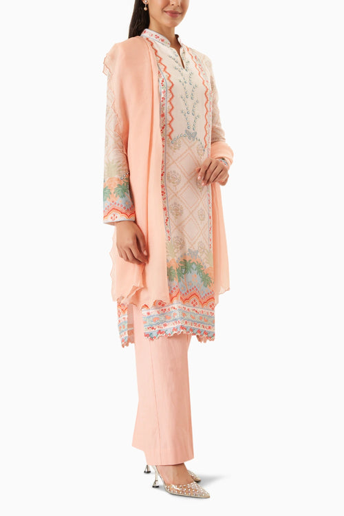 Edge of Bloom Straight Kurta Set