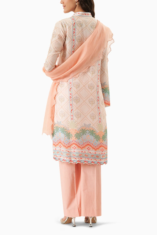Edge of Bloom Straight Kurta Set
