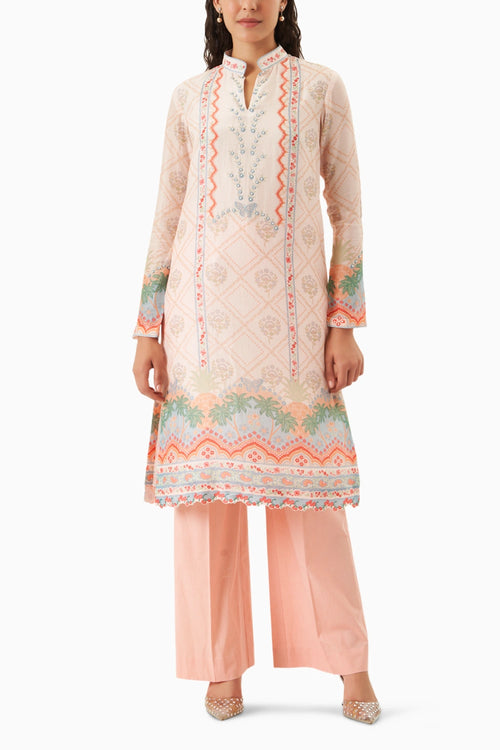 Edge of Bloom Straight Kurta Set