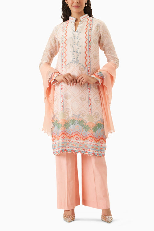 Edge of Bloom Straight Kurta Set