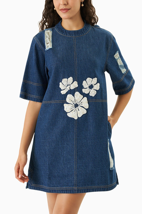 Simone Blue Denim Dress
