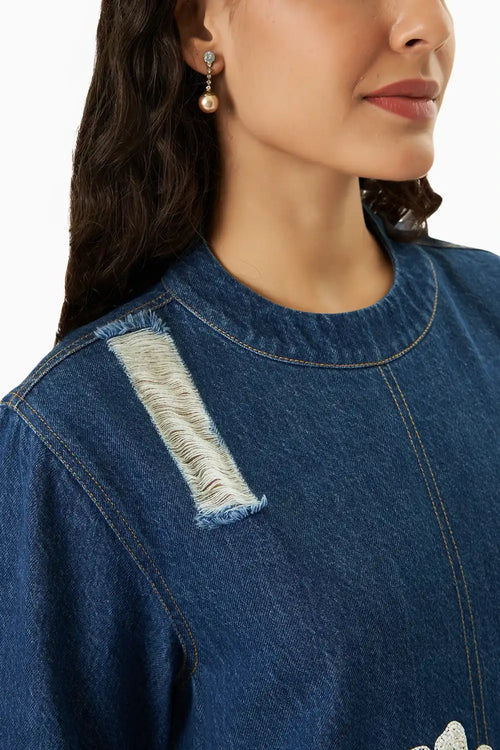 Simone Blue Denim Dress