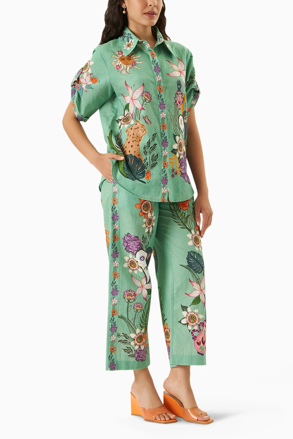 Lyra Pompeii Green Co-ord Set