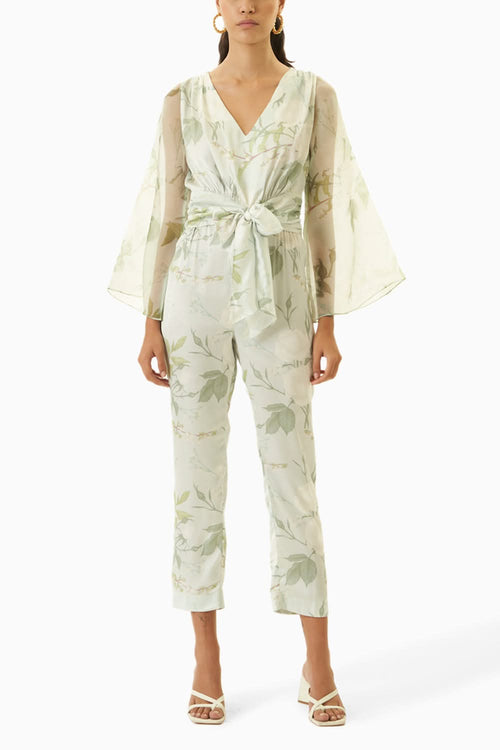 Leafy Green Organza Co-ord Set