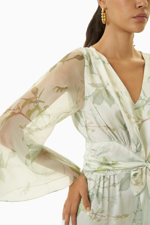 Leafy Green Organza Co-ord Set