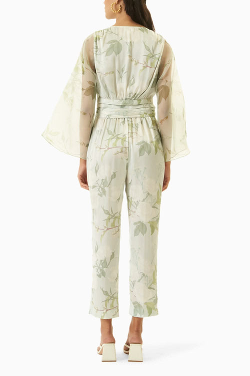 Leafy Green Organza Co-ord Set