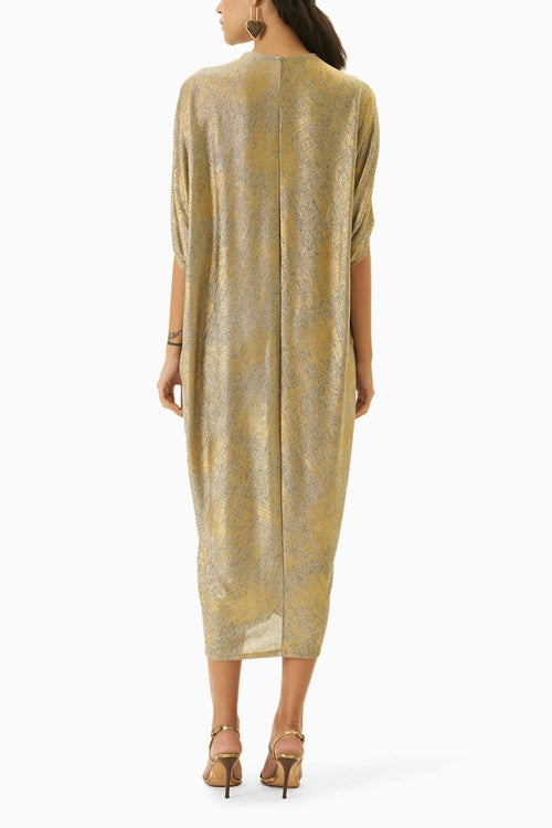 Drape Natural Gold Cowl Kaftan
