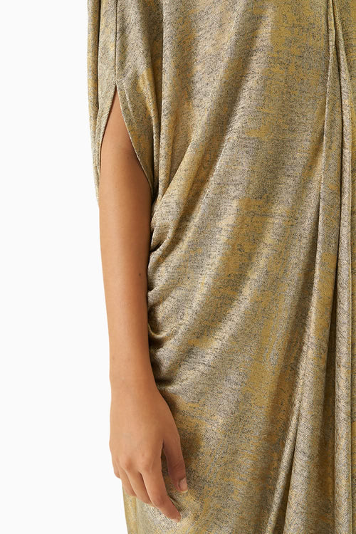 Drape Natural Gold Cowl Kaftan