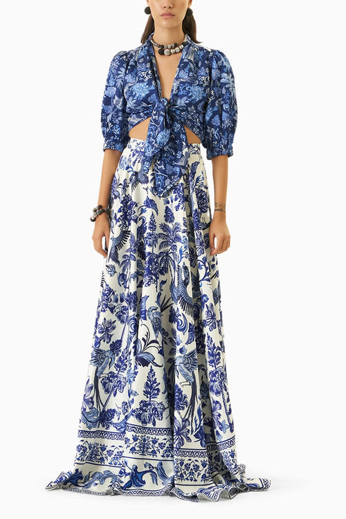 Porcelain Print Skirt Set