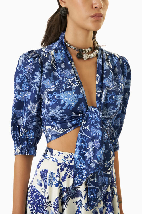 Porcelain Print Skirt Set